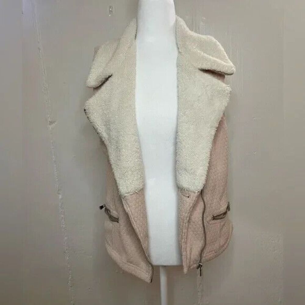 Telluride Clothing Co. Women’s Pale Pink Vest W/Faux Fur Size Small